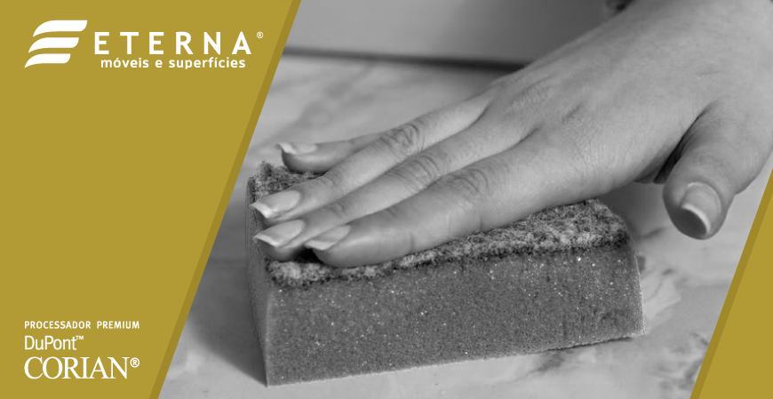 Saiba como manter e higienizar a sua superfície Corian®