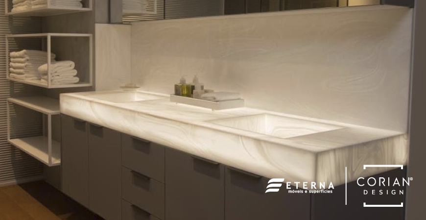 Calor, emoção e modernidade com as novas estéticas Corian® Design.